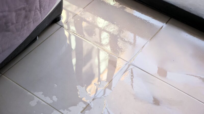 water leak on floor of Anaheim home